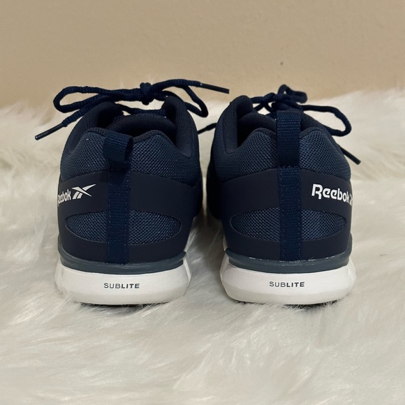 Men’s Reebok Navy Sublite Cushion Oxford Work Shoe - RB4043 - Picture 4 of 16